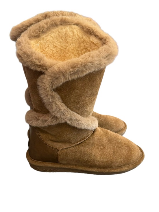 BearPaw Shoes - BearPaw Women's Kendall Winter Tall Pull-On Boots Plush Lined Boot in Light Tan